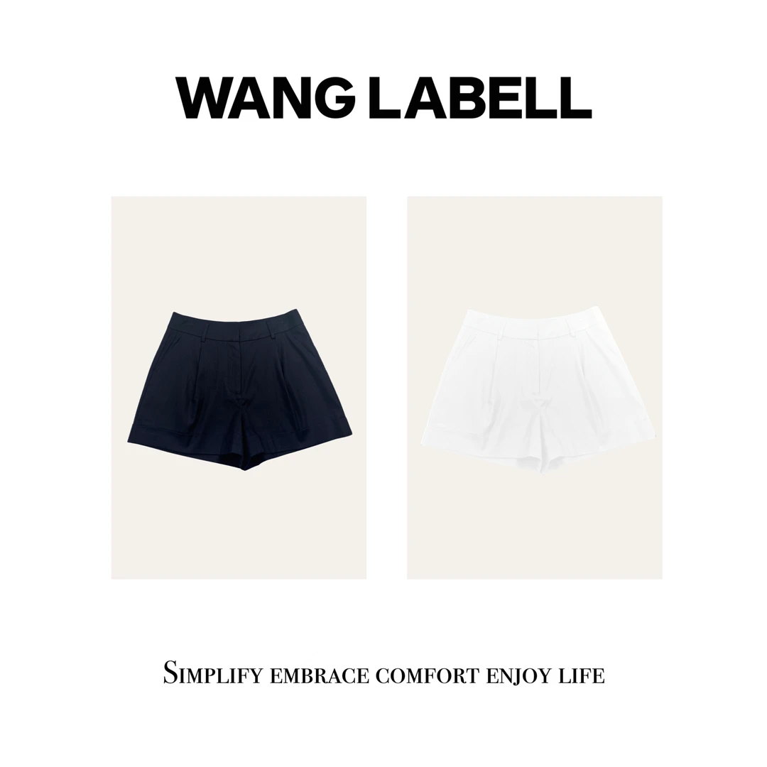 【王斌家】 |  “小特别”亚麻天丝翻边短裤  显瘦百搭简约高腰松弛