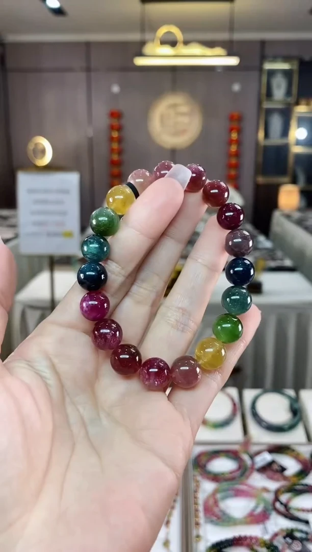 【闪购商品】碧玺单圈手串10mm+未镶嵌（多样性发一条）hon2