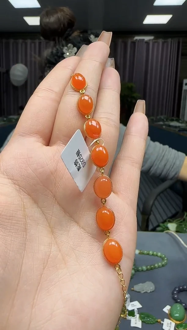 【闪购商品】南红玛瑙手链银S925镶嵌1