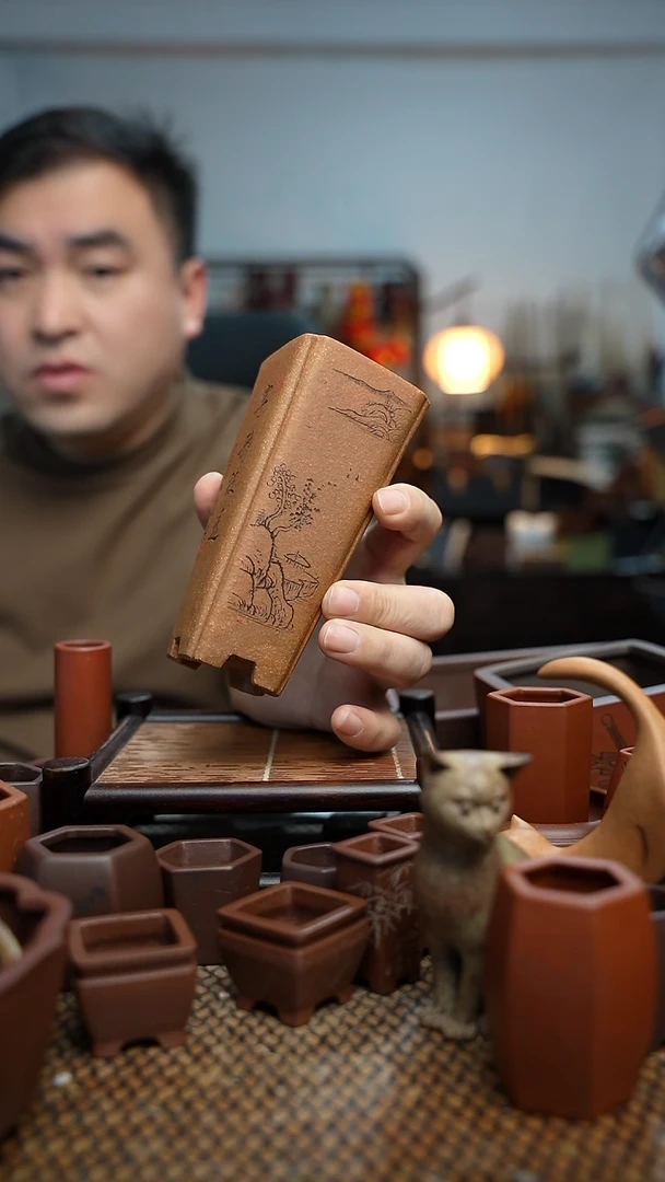 紫砂花盆万**盛長木軒精品紫砂