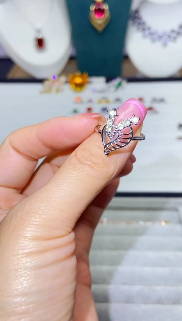 银S925镶嵌耳饰紫晶1