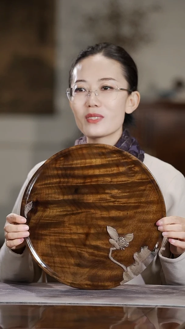 金丝楠458荷花系列水波纹小干泡