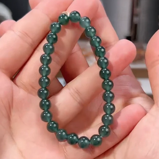 翡翠高冰起莹手串7mm JYDM24012113