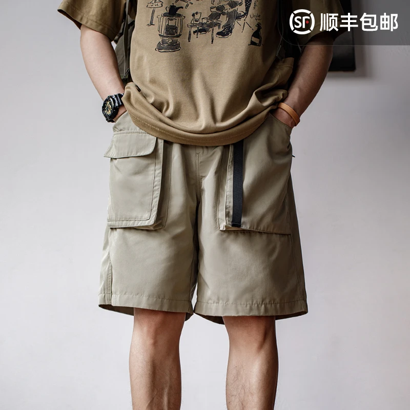 马登工装山系户外多口袋短裤机能速干快脱休闲裤子男夏马拉松装备