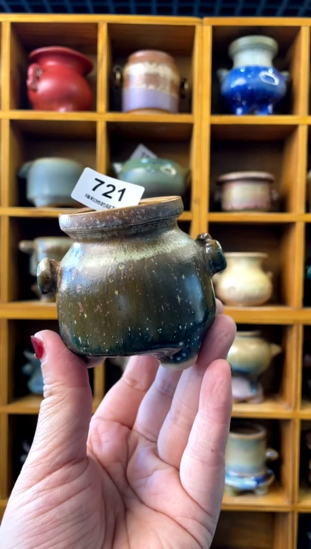 【闪购商品】陶721 内口4【喵喵团圆多肉盆】
