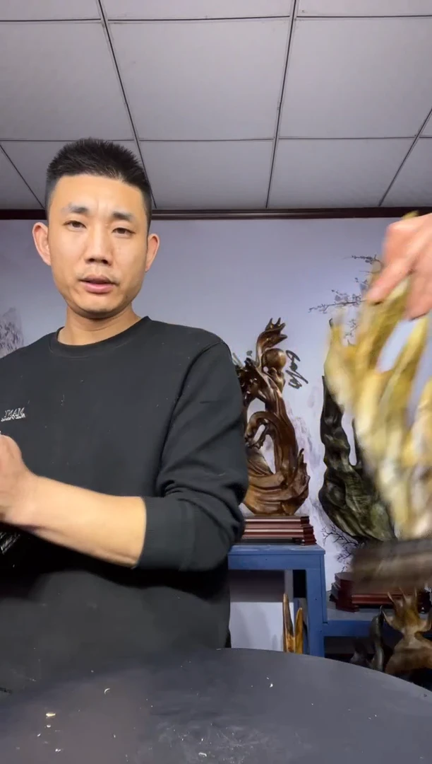 金丝楠木雕款曹*金丝楠木工艺品摆件