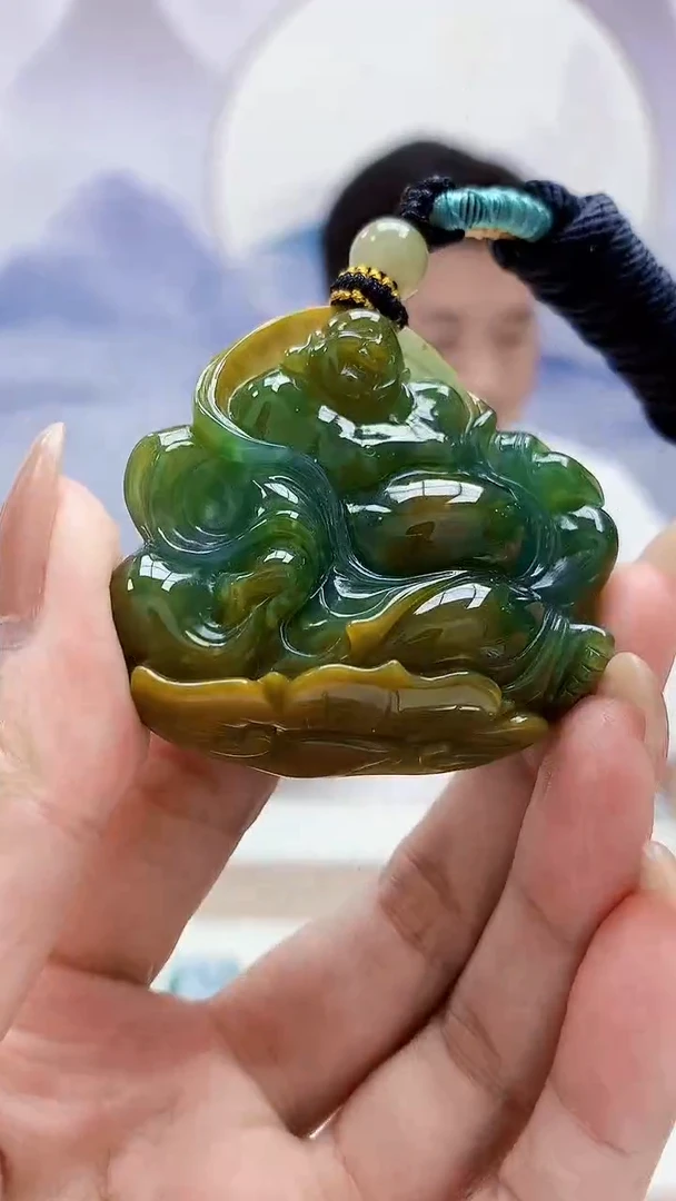 未镶嵌定制翡翠4917MM-毛货挂件25