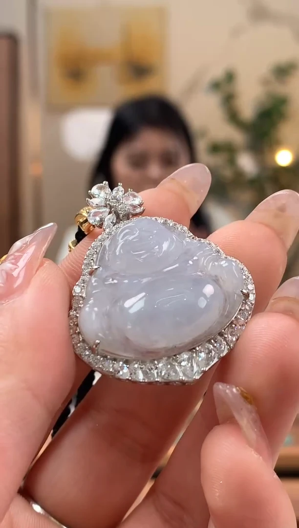 【闪购商品】翡翠吊坠(不含链)银S925镶嵌佛公