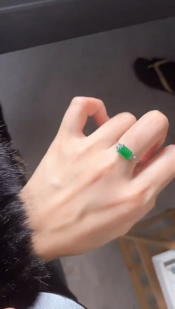 银S925镶嵌戒指翡翠5151-2