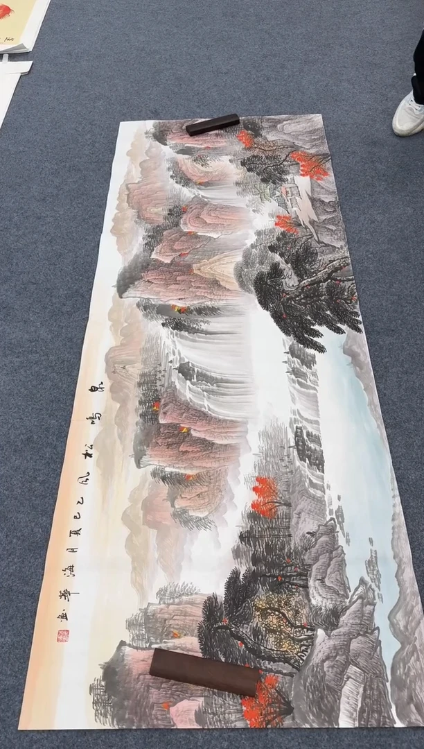 国画泉鸣松风山水