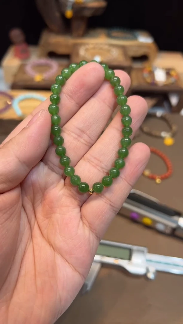 【闪购商品】和田玉手饰18K金镶嵌手饰@@A6508