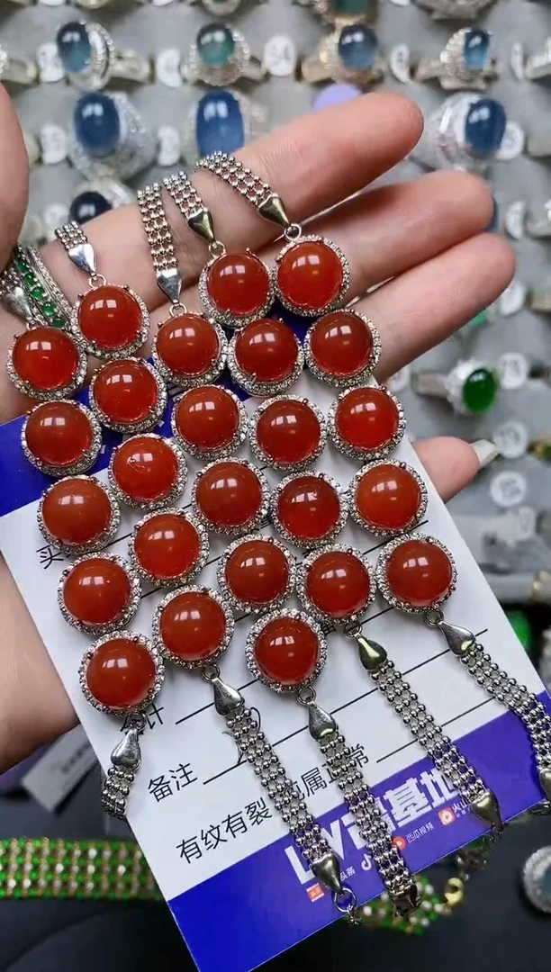 【闪购商品】玛瑙/玉髓手链银S925镶嵌0219