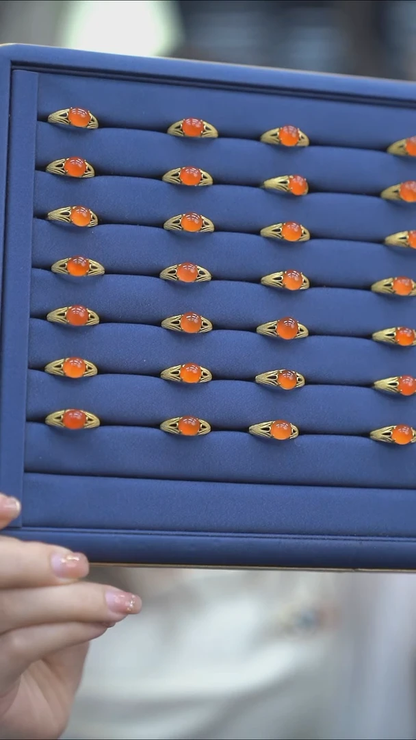 南红玛瑙未镶嵌戒指JJD0612010多样性发一