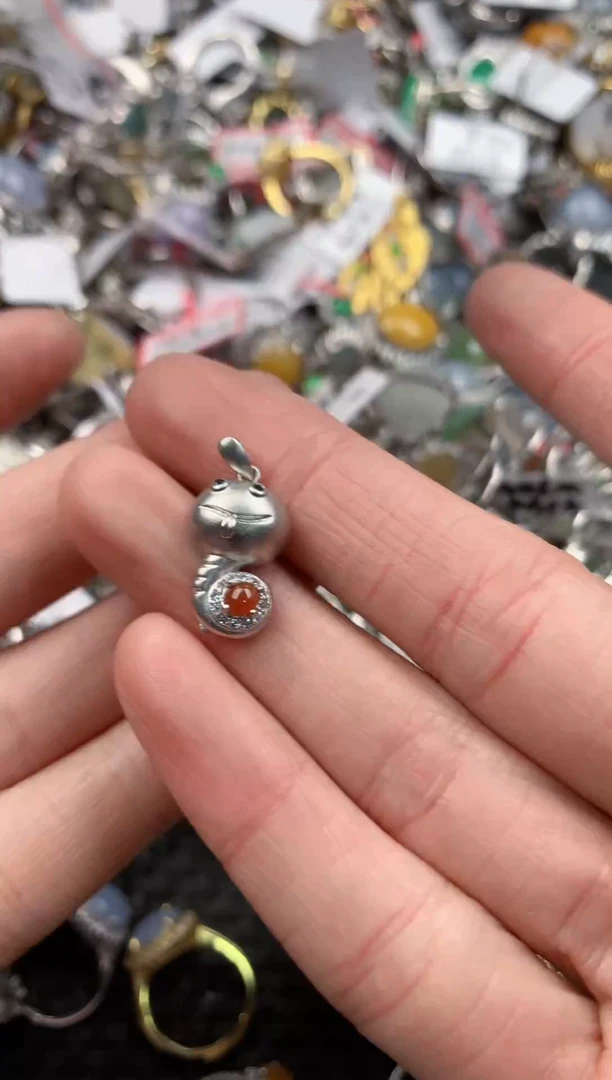 银S925镶嵌戒指翡翠555------3