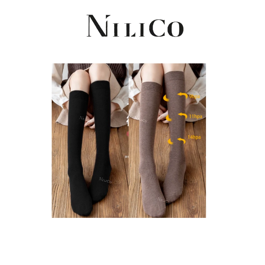 NILICO【美腿塑形】100新疆棉抗菌防臭显瘦小腿袜