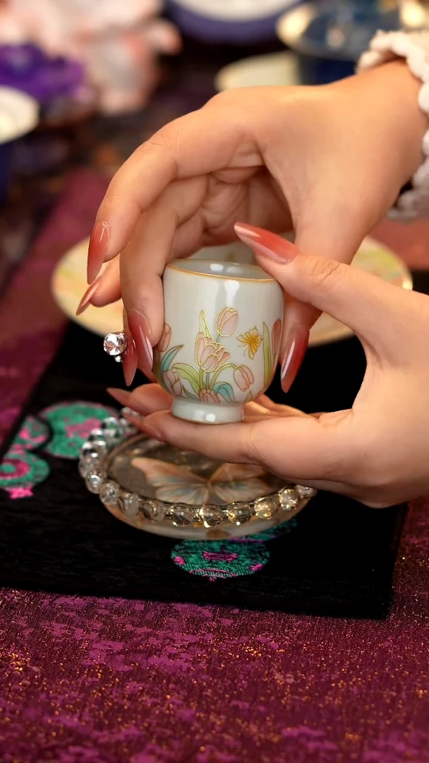 描金郁金香闻香杯···
