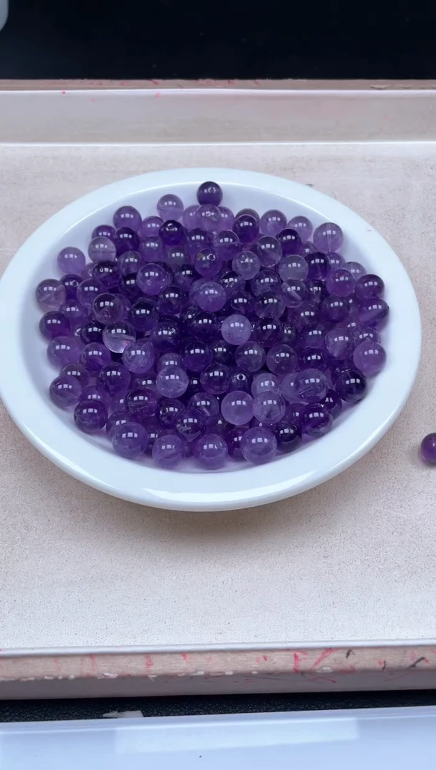 【闪购商品】水晶颈饰未镶嵌 w849紫水晶10mm*10颗