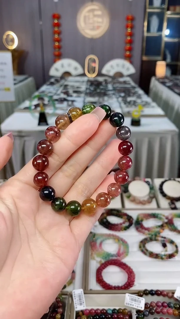 未镶嵌老矿碧玺单圈手串10mm+碧玺hon多样性发货一条