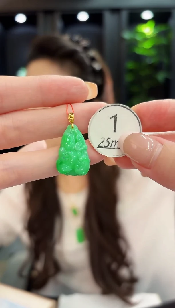 吊坠(不含链)18K金镶嵌翡翠 缅料A货/支持复检/一件