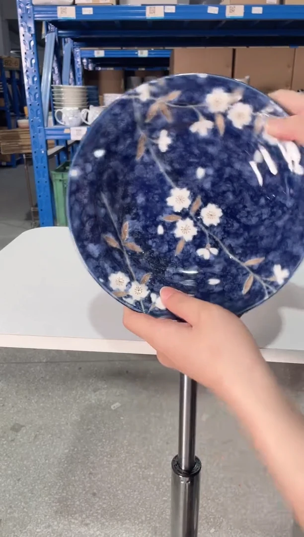 陶瓷蓝雪白樱【2支】7.9英寸深盘
