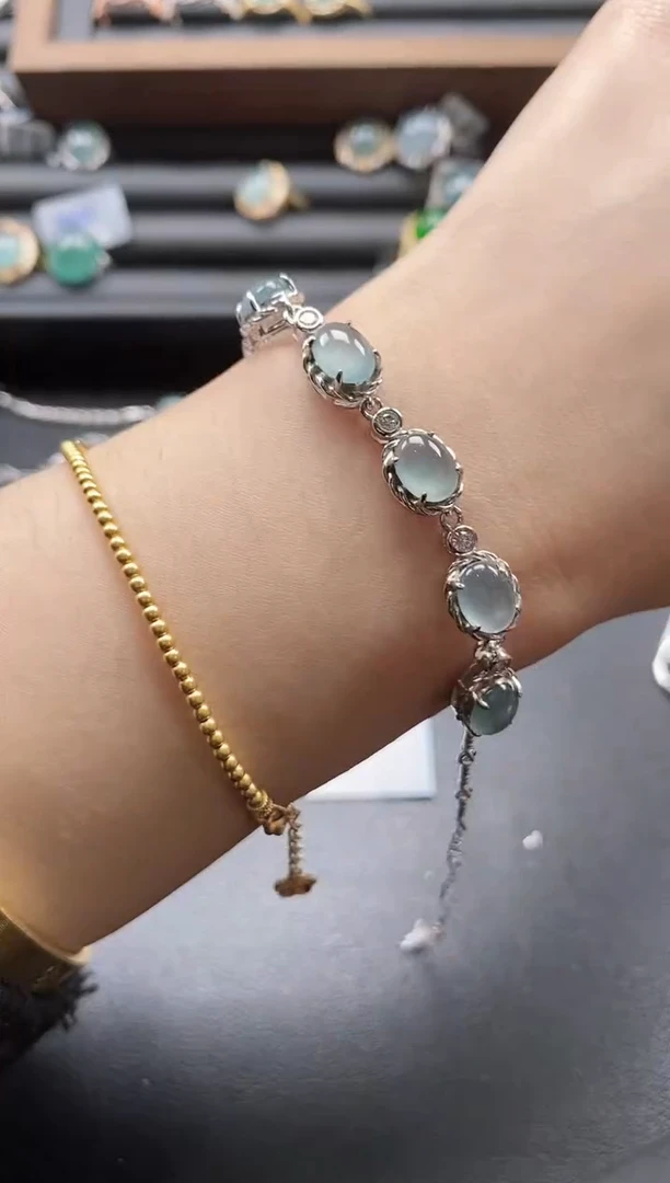 【闪购商品】翡翠戒指银S925镶嵌51511-15