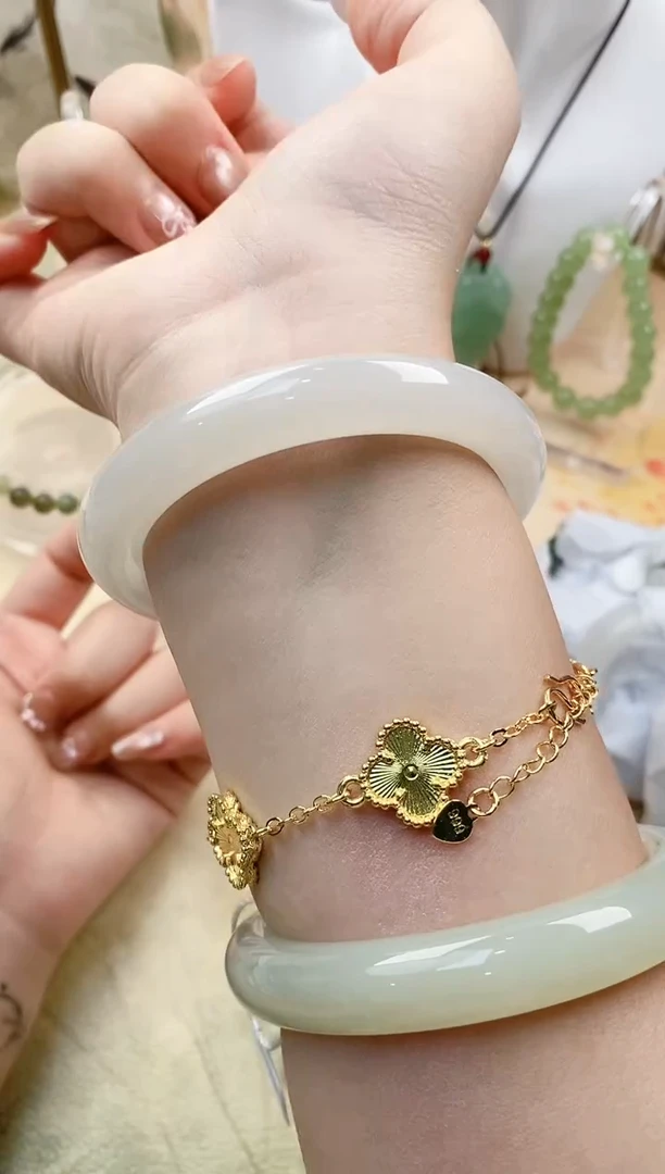 和田玉手镯未镶嵌X6微色差