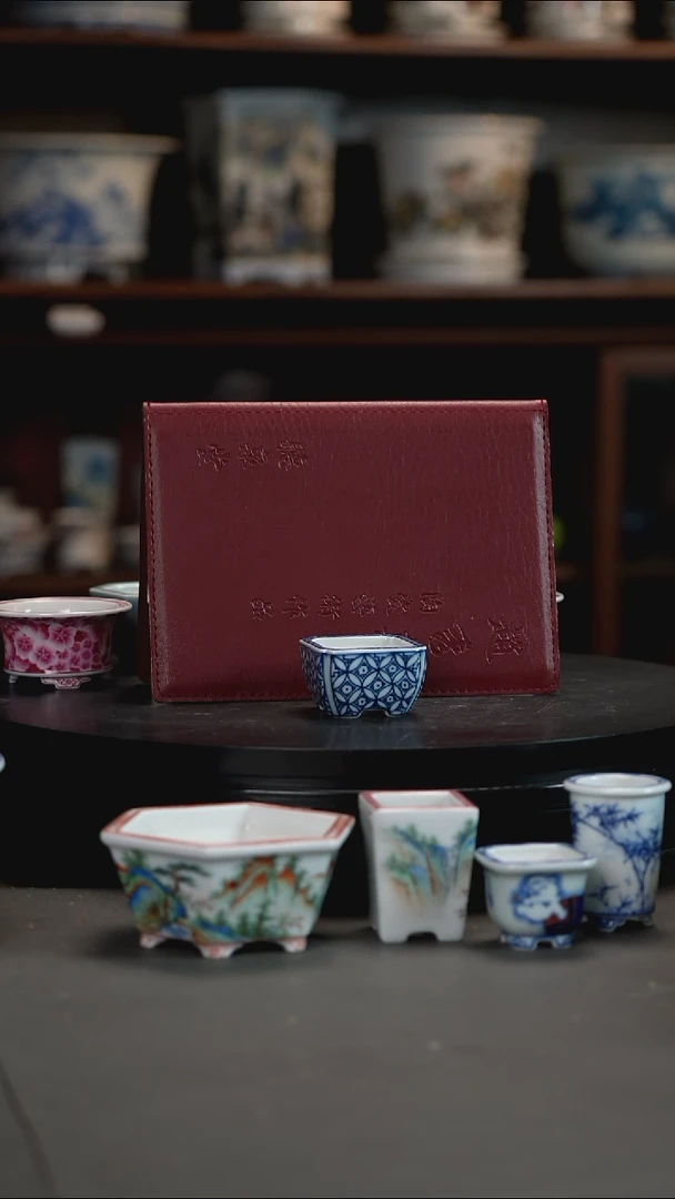 釉下青花手绘盆觀*居釉下青花手绘盆