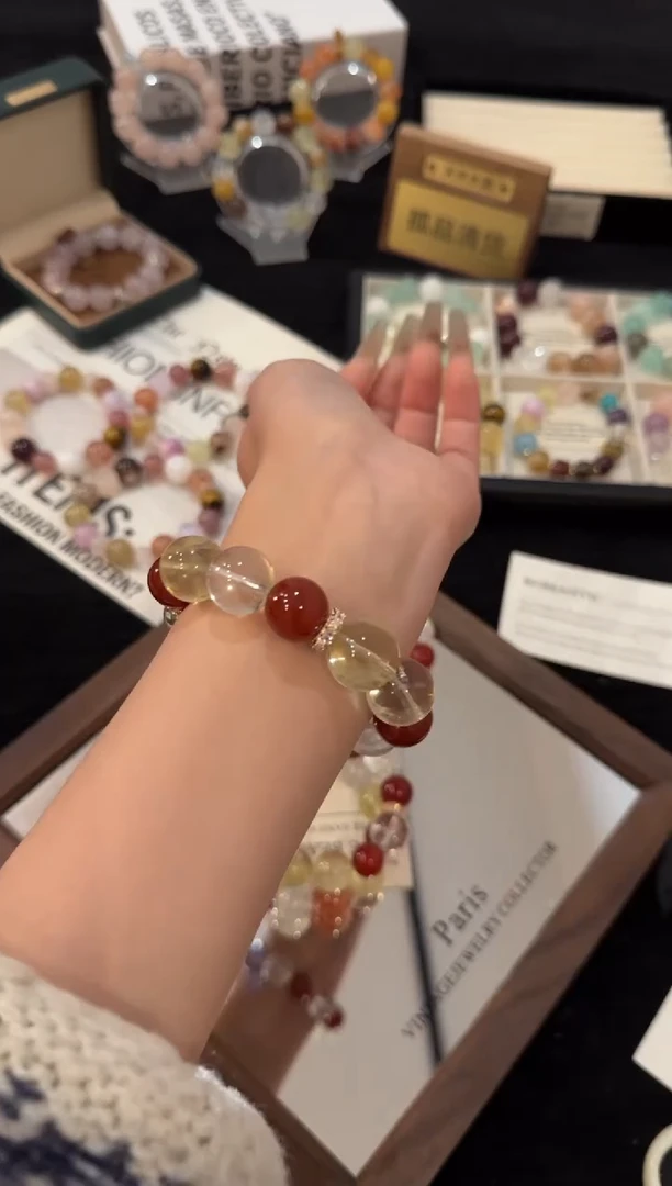 合金手链水晶黄阿赛多宝x2961