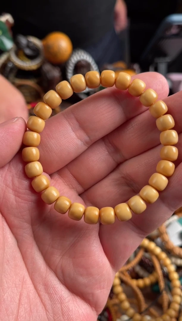 【闪购商品】白玉菩提手串王胖子文玩工作室龙脊单圈8*7