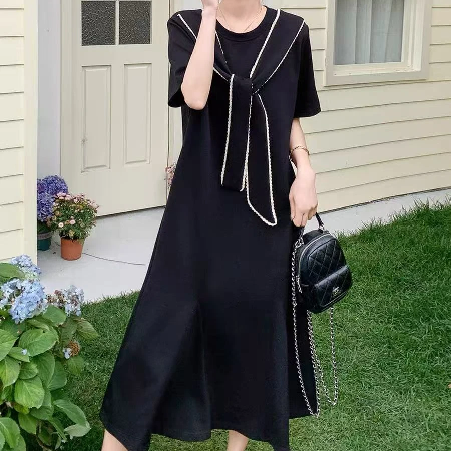 ES8023  新款  休闲太空棉减龄百搭连衣裙