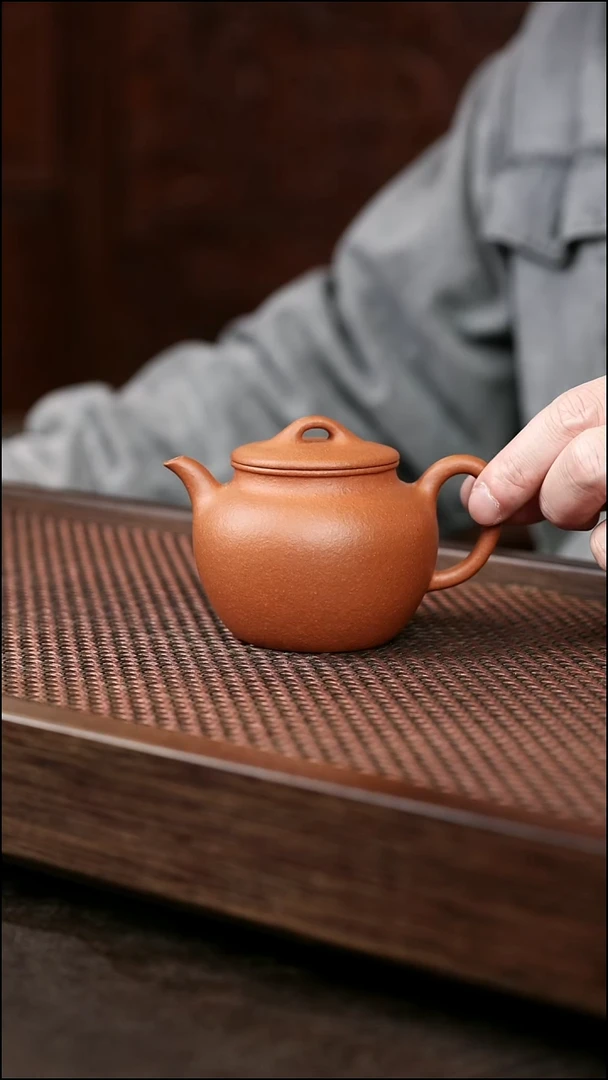 茶壶紫砂红黄泥高莲子