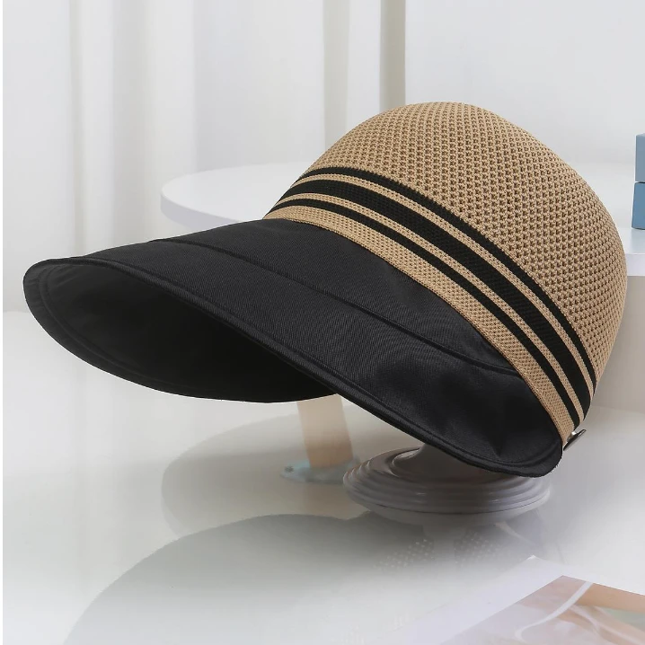 【全顶】加长帽檐网顶鸭舌帽女春夏大头围时尚百搭遮阳渔夫帽防护CH