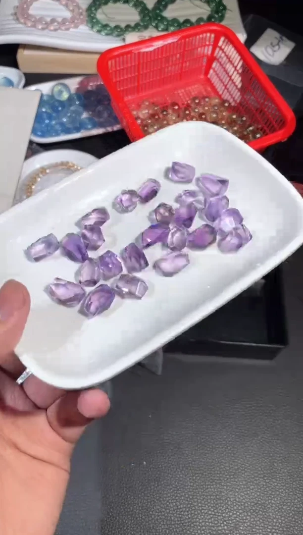 水晶珠宝半成品未镶嵌【B13】紫水随行多样性随1颗