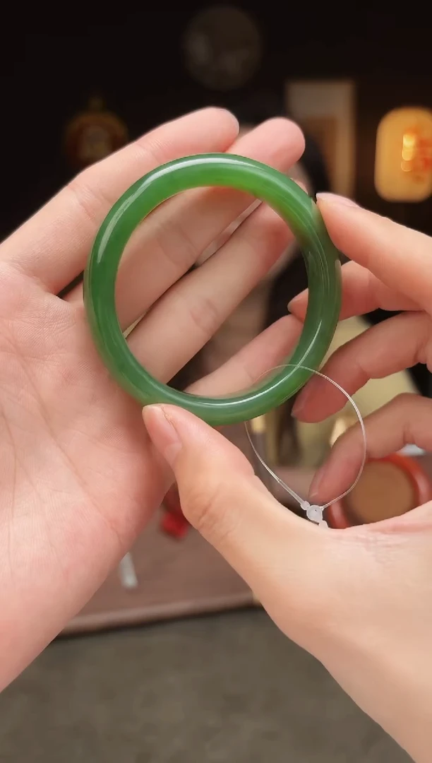 和田玉未镶嵌把件zp12手镯圈口54.6