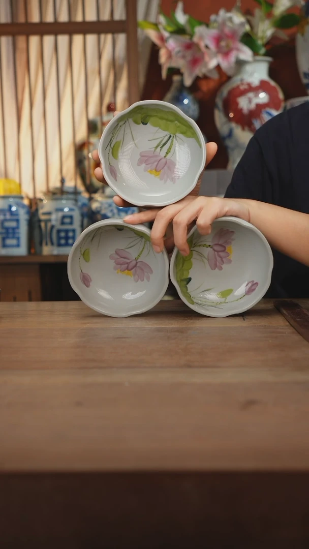 瓷片景德镇设计师釉下手绘陶瓷餐具