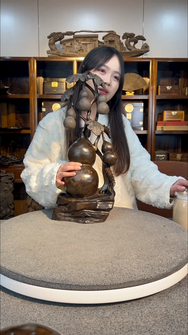 【闪购商品】金丝楠木雕五福临门1