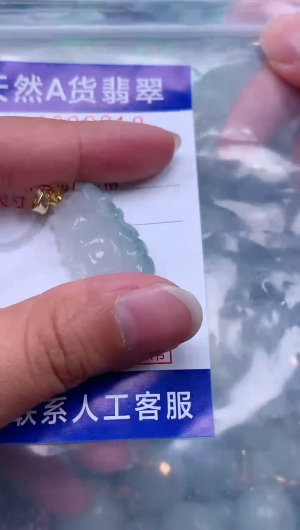 翡翠未镶嵌吊坠(赠链)1