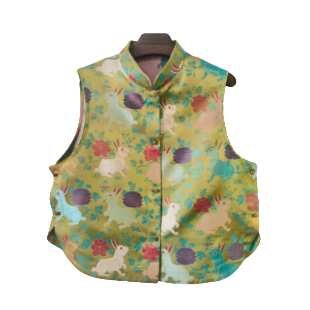 【森哥】蜀锦马夹鸳鸯绣新中式马甲S7735