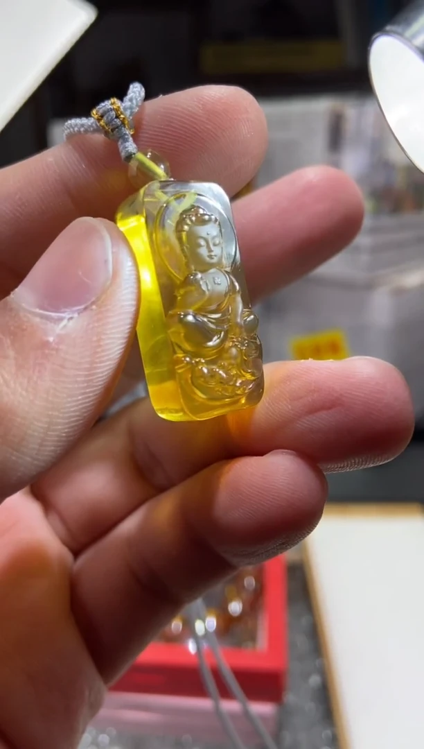 琥珀颈饰未镶嵌阿弥陀佛宝宝佛