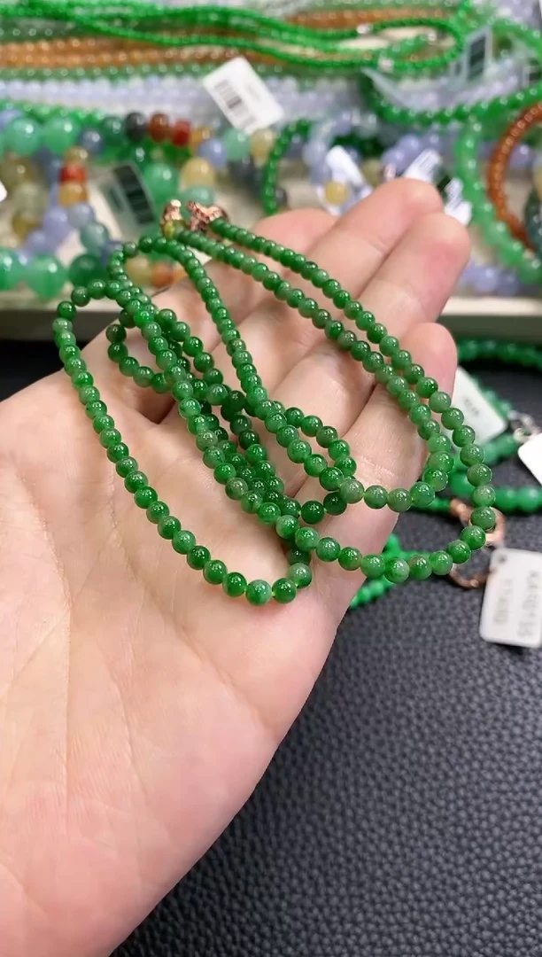 翡翠未镶嵌项链春日珠宝 D57