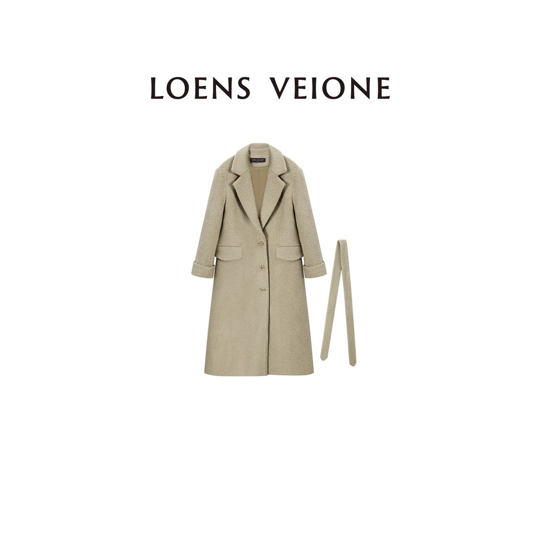 【特价微瑕版衣 介意勿拍】绵羊毛中长款女士大衣23CVDK0026Y