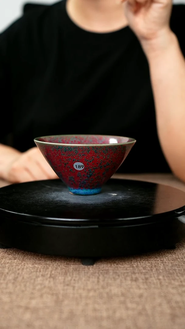 杯子189#于大鹏一级品原矿钧瓷斗笠杯