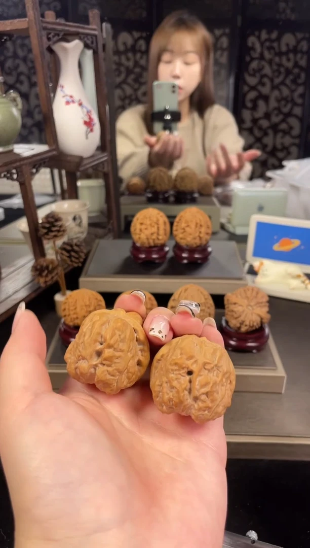 【闪购商品】文玩核桃把件蛤蟆头37尺-3