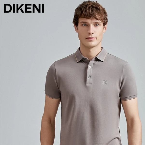 迪柯尼灰标系列polo休闲商务经典舒适百搭简约翻领短袖 12325G236