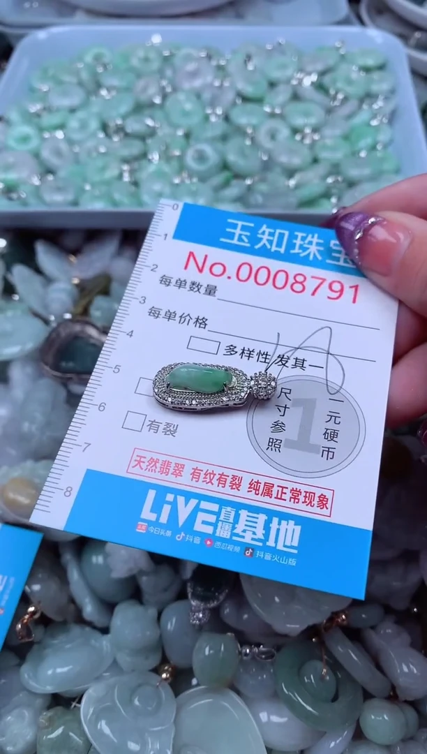翡翠未镶嵌吊坠(不含链)8791