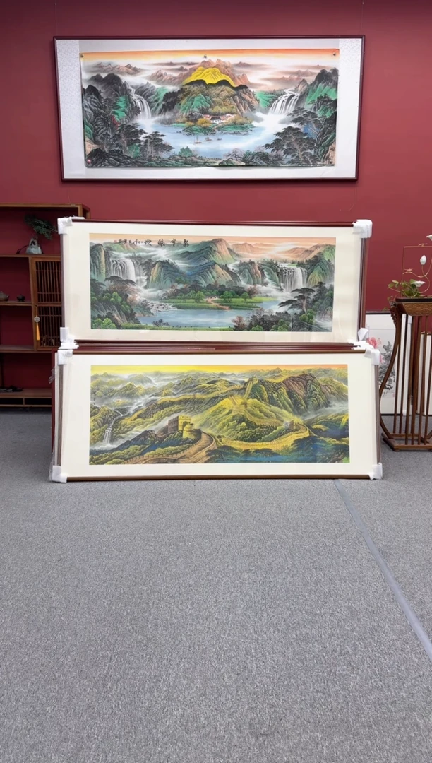 国画手绘 聚宝福地 219*88