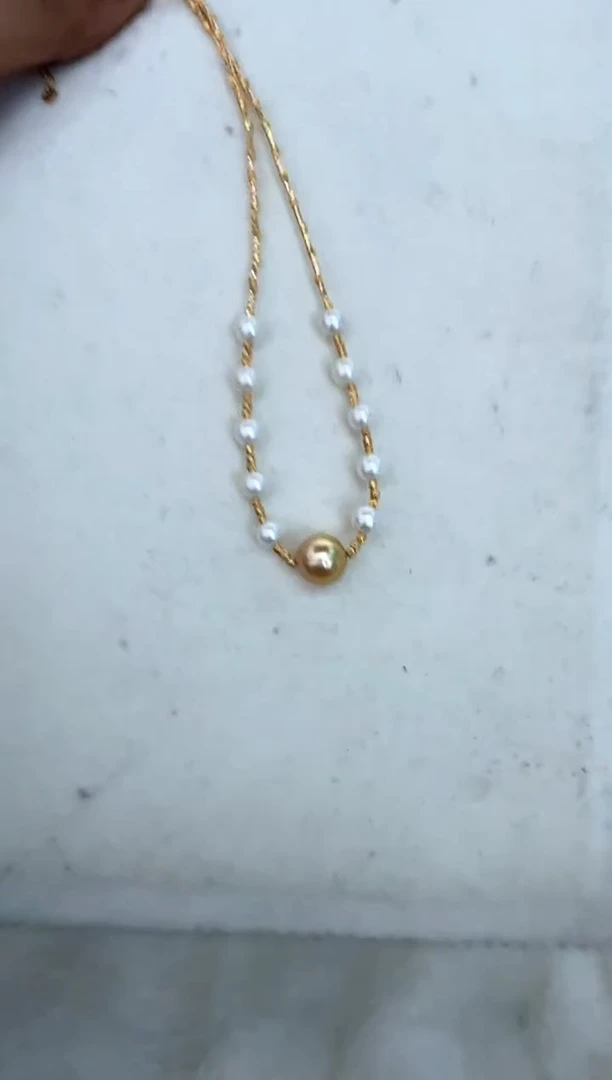 【闪购商品】海水珍珠颈饰银S925镶嵌项链