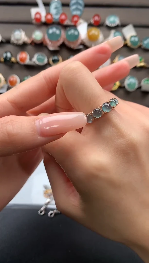 【闪购商品】翡翠戒指银S925镶嵌32132131