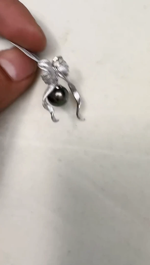 颈饰银S925镶嵌海水珍珠吊坠