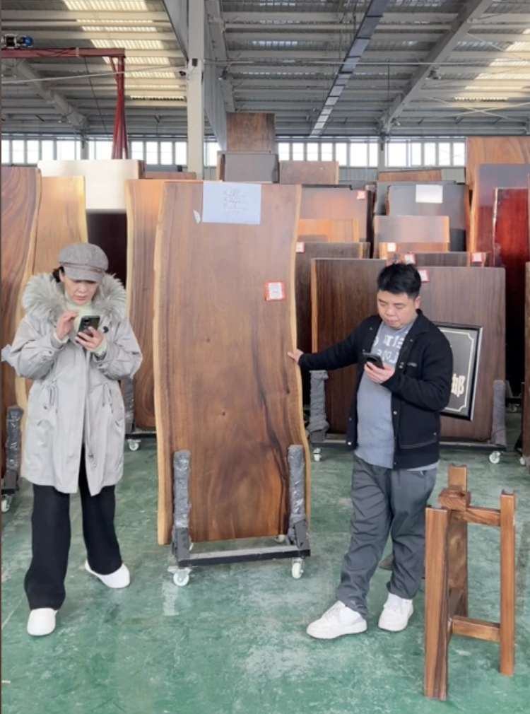 刚果胡桃木实木大板茶桌整板整料送支架180.2.77.6